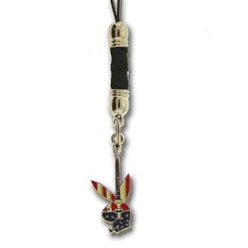 Playboy Charm USA Bunny Guitar with Bow Tie (Blue)