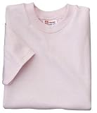 NEW Hanes Heavyweight 50/50 - Youth 50/50 Cotton/Poly T-Shirt Pale Pink-L