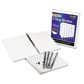 Do It Yourself Round Ring View Binder Kit 11 x 81/2 1 Cap White 6/Pack