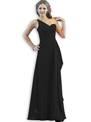 Sheath Draped Fitted Chiffon One Shoulder Bridesmaid Dress 