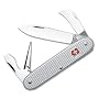 Victorinox Swiss Army Pioneer Rancher Pocket Knife (Silver Alox Ribbed)