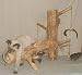 Style 11 Red Cedar Cat Scratcher with Mouse