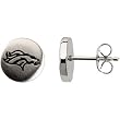 Stainless Steel Denver Broncos Logo Stud Earrings