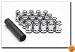 Gorilla Automotive 21133HT Small Diameter Acorn Chrome 5 Lug Kit (12mm x 1.50 Thread Size) Pack Of 20