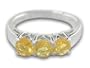 Sterling Silver 3 Stone 1.80CT Citrine Ring