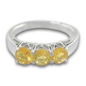 Buy Sterling Silver 3 Stone 1.80CT Citrine Ring by Gold and Diamond Source