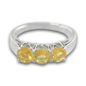 Buy Sterling Silver 3 Stone 1.80CT Citrine Ring by Gold and Diamond Source