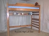 High Height Twin Loft Bunk Bed-Pearl White
