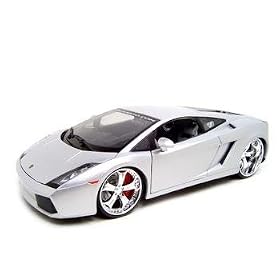 LAMBORGHINI GALLARDO SILVER CUSTOM 1:18 DIECAST MODEL