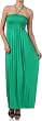 Comfortable Jersey Feel Solid Color Smocked Bodice String Halter Maxi / Long Dress