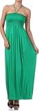Comfortable Jersey Feel Solid Color Smocked Bodice String Halter Maxi / Long Dress