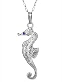 Cheeky Monkey Knysna Seahorse Pendant, Stone recycled diamonds