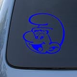 SMURF HEAD - Vinyl Car Decal Sticker #A1644 | Vinyl Color: Blue