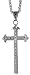 Sterling Silver 2 1/4 (57 mm) Diamond Cut Cross Pendant