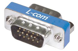 Slimline Gender Changer, HD15 Male / Male (VGA Coupler)