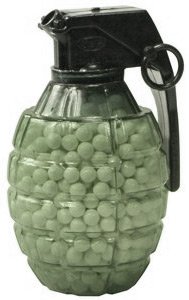 TSD Grenade-shaped feeder 6mm plastic airsoft BBs, 0.2g, 800 rds, white