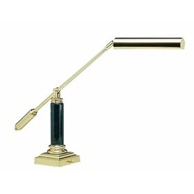 House Of Troy P10-191-61M Counter Balance Portable Fluorescent Piano/Desk Lamp, Polished Brass and Black Marble