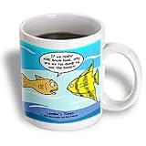 Londons Times Fish Fishing Deep Beneath Cartoons - Are Fish Really Brain Food - Mugs