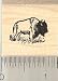 Tiny Bison Rubber Stamp, American Buffalo - Wood Mounted