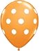 Mayflower Balloons 47890 11 Big Polka Dots Latex - Orange