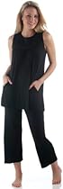 Hot Sale Yala BambooDreams BambooDreams 'Clara' Circle Tunic Pajama Set, Black, L