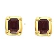 14K Yellow Gold Mozambique Garnet Earrings