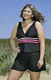 Stain Glass Two Piece Plus Size Skirtini Swimsuit by Longitude - Plus Size Swimwear Plus Size Swimsuit