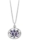 Boma Sterling Silver Purple Turquoise Lotus Blossom Necklcace, 16"