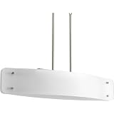 Progress Lighting P4185-09 Helium Four Light Chandelier, Brushed Nickel Finish