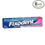 Fixodent Original Denture Adhesive Cream, 2.4-Ounce (Pack of 6)