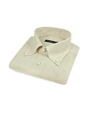 Forzieri Solid Sand Button Down Linen Italian Dress Shirt
