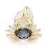 14k Mystic Topaz Crab Pendant