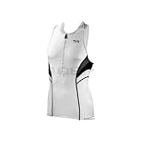 TYR Men's Competitor Tank: White/Black; XL
