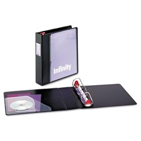 Infinity ClearVue Locking Slant-D Ring Binder, 2 Capacity, Black