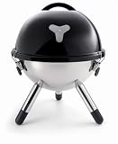 Original Jamie Oliver Tragbarer Holzkohlen Grill aus Edelstahl mit abnehmbarenm, emaillierten Deckel und Ventilationssystem