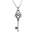 Sterling Silver Celtic Key Heart Pendant Necklace