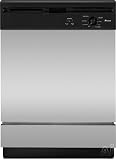 Amana ADB1000AWS Full Console Dishwasher with 10 Place Settings, 5 Wash Cycles, Plate Warm Cycle, Heated Dry Option and In-Rack Silverware Basket: Stainless Steel