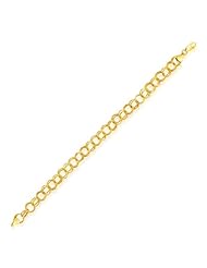 8.0 mm 14K Yellow Gold Lite Charm Bracelet