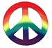 Peace Sign 4-inch Magnet - Rainbow