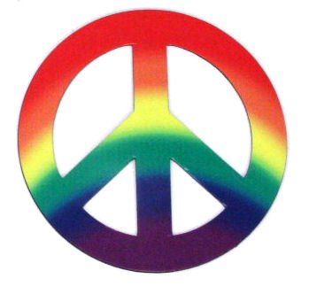 Peace Sign 4-inch Magnet - Rainbow