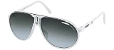Carrera Champion White / Black Frame/Azure Gradient Lens Plastic Sunglasses