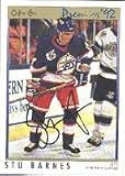 Stu Barnes, Winnipeg Jets, 1992 Opee Chee Premier Autographed Card
