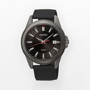 Seiko Mens Stainless Steel Black Ion Watch SGEG91