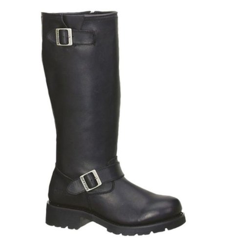 Ad Tec Men's Engineer Leather Motorcycle Boot. Goodyear Welt Construction. 16-Inches High. Two Buckle. 1443