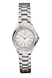 Guess Ladies Polished Silver Bracelet Watch With Mother Of Pearl Dial