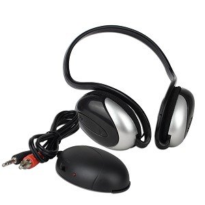 Wireless Behind-the-Head Stereo Headphones (Black/Silver)