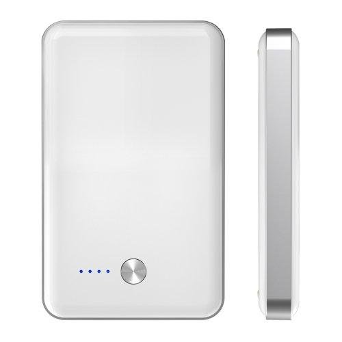 7000mAh Dual-Port 2.1Amp Output Universal USB Battery Pack For iPad, iPad 2, iPhone, iPod, Nokia, HTC, Samsung, Sony Ericsson, Motorola, HTC, Blackberry and others - Ultra-Slim 7000mAH External Battery - White