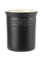 Le Creuset Stoneware Small Utensil Jar, 1 Litre, Satin Black (Matt Black Finish)