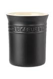 Le Creuset Stoneware Small Utensil Jar, 1.1 Litre, Satin Black (Matt Black Finish)