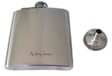 from Andrew James Andrew James Designer 6oz Hip Flask with Free Funnel - High Quality Brushed Stainless Steel Grade 201